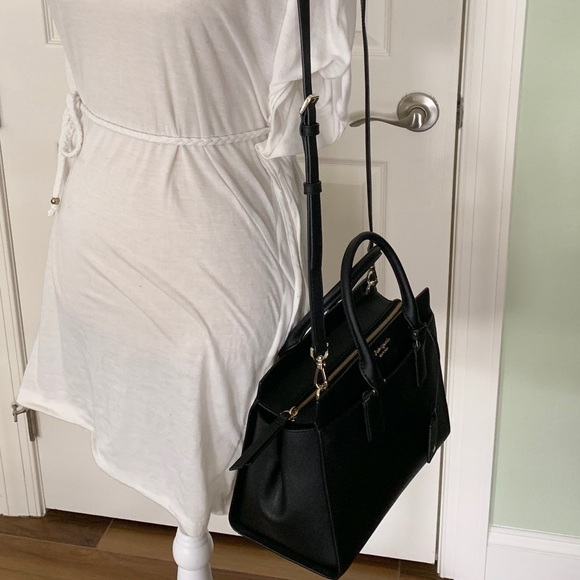 Kate spade medium satchel Cameron black solid new - Picture 3 of 5